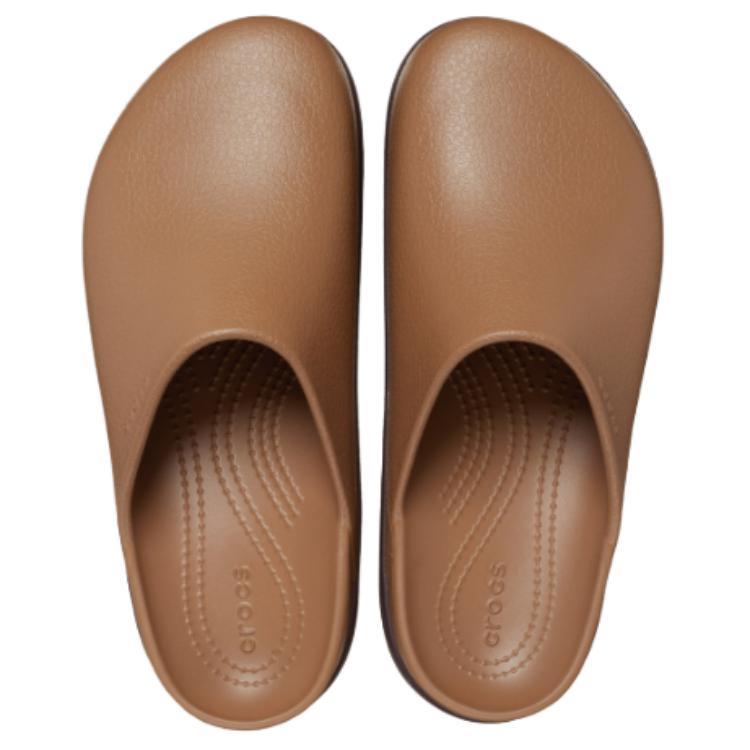 Crocs Modne Proste Wsuwane Klapki Obuwie Damskie Ciemnobrązowe 209869-2EY
