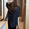 Women Sun Protection Shirt Lapel Long Sleeve Back Lace-up Chiffon Tops Solid Color Single Breasted