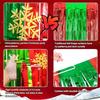 1-10PC Snowflake Tinsel Curtain Christmas Eve Party Decoration Metallic Foil FringeBackdrop for BirthdayWeddingPhotography Props