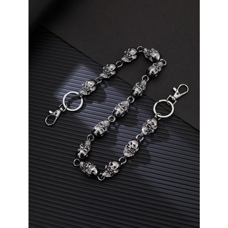 

Металлическая цепочка для джинсов с черепом, панк, темный череп, поясная цепочка, крутые и универсальные аксессуары X189-1