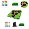 Golf Chipping Games Cornhole Game Casual Folding Mat Includes 16 Sticky Balls for