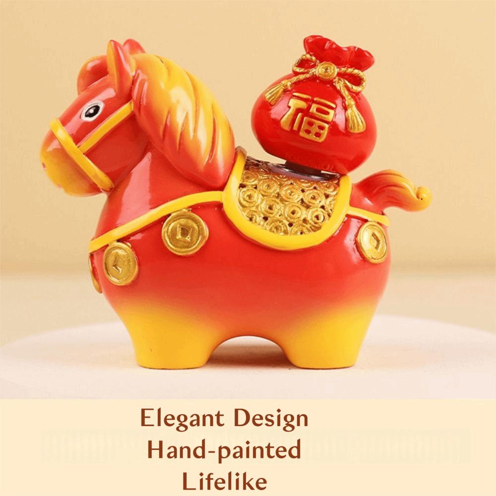 Handcrafted Zodiac Horse Ornaments Kawaii Zodiac Horse Figurines Chinese New Year