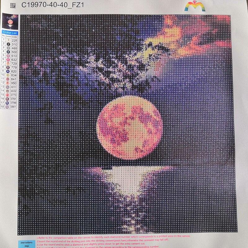 DIY Scenic 5D Diamond Painting Cross Stitch Full Round Mosaic Diamond Embroidery Home Decor Wall Art