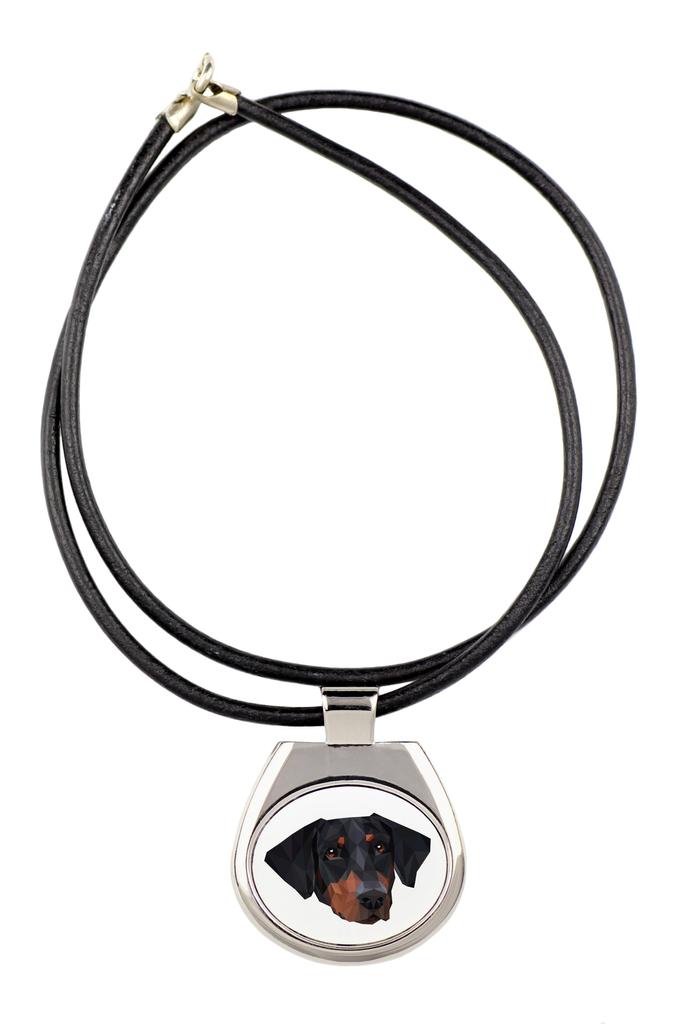Dobermann, Doberman Pinscher, Dobie – Necklace with a geometric design and the inscription "Art-Dog" | Art-Dog