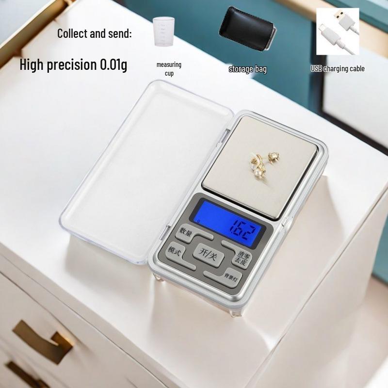 Precision Mini Jewelry & Pocket Scale 0.01g - Tea, Gold, Lipstick Measurements