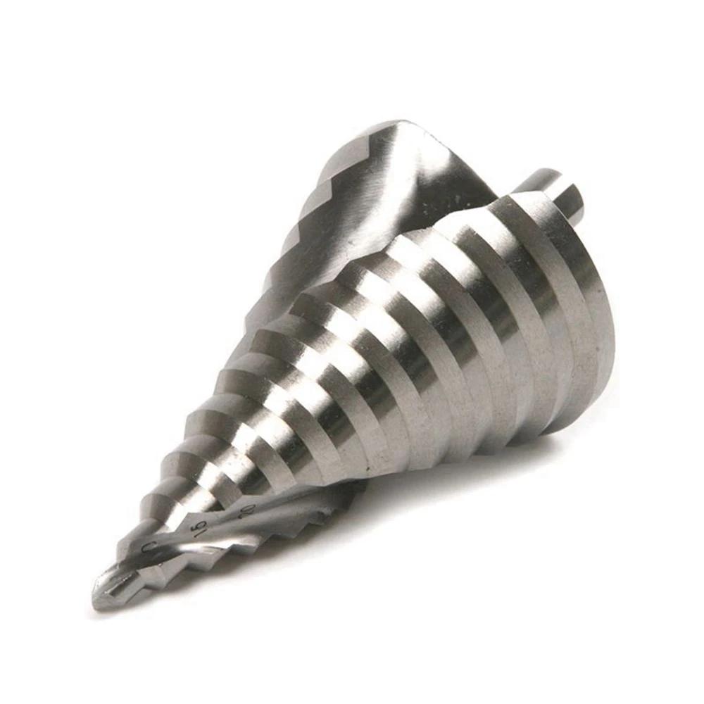 

5-35mm 6-60mm Step Cone Drill Bits Hole Cutter Bit Set Fluted Edges HSS Step Core Triangle Shank for Wood Metal Drilling