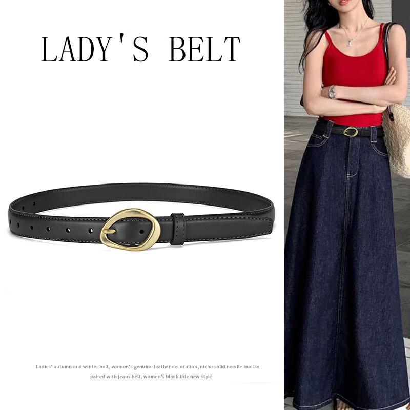 Women s Fashion Slim PU Leather Pin Buckle Belt 100cm