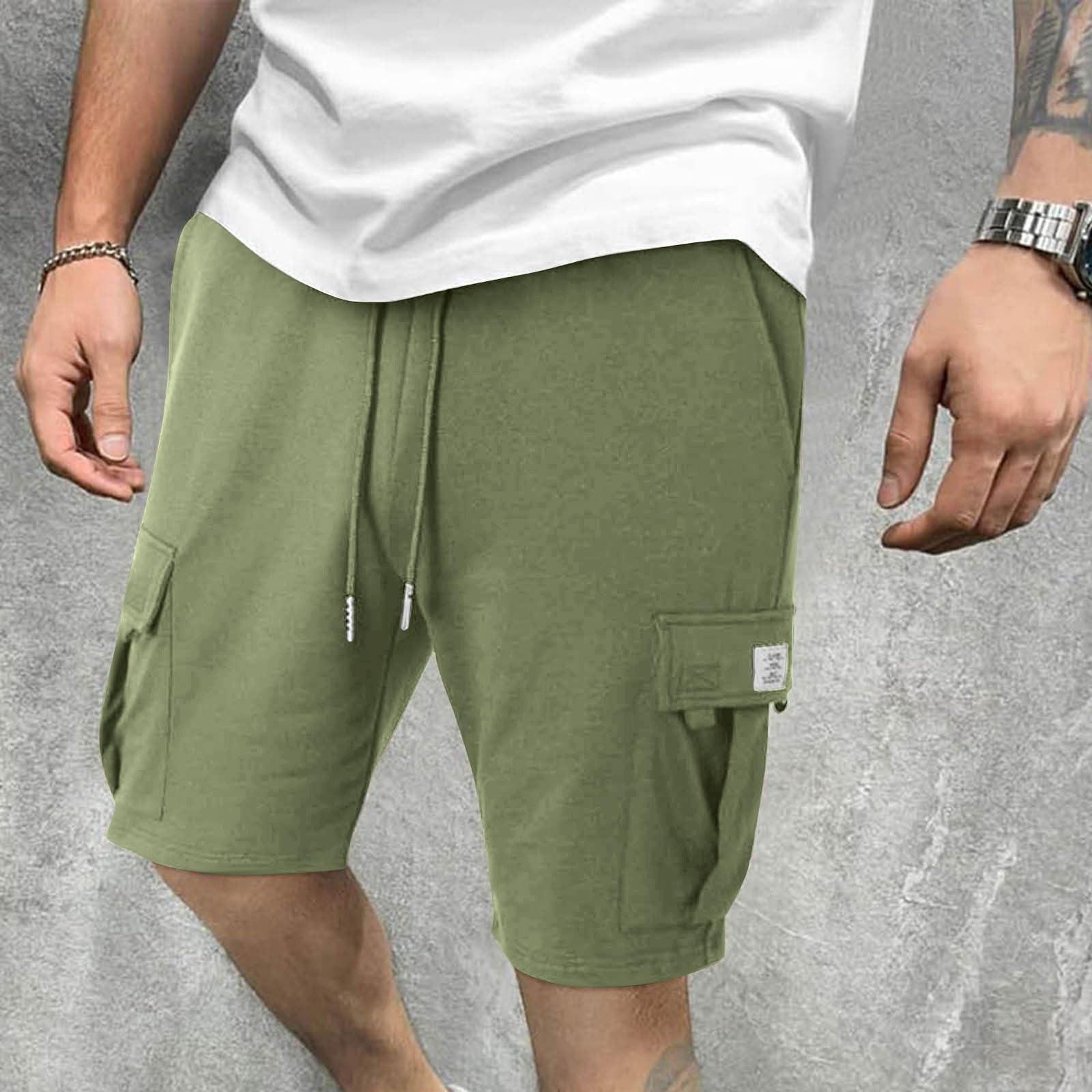 

Men s Solid Color Lace-up Sweatpants Men s Shorts Casual Pants L