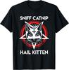 Satan Cat Sniff Catnip Hail Kitten Antichrist T-Shirt