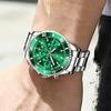 Iqiyi Men Analog Quartz Waterproof Watch Green Dial Chronograph 2870g Blv