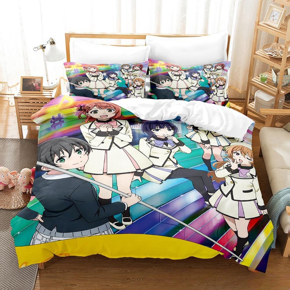 Fashion 2025 New Kawaii Love Live! Bedding Set Cartoon Anime three-piece Set Adult Kid Bedroom Duvet Cover Sets Home Textiles