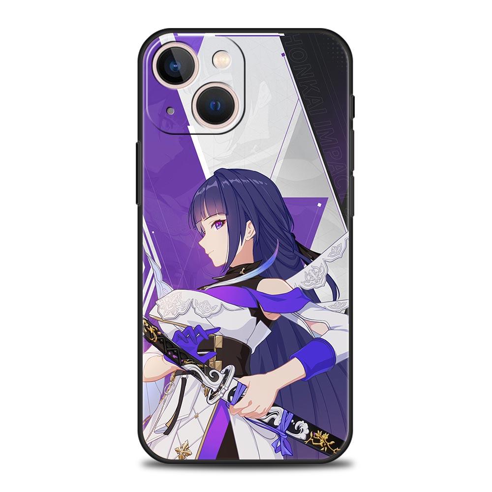 Honkai Impact 3rd Game Luxury Phone Case For iPhone 13 15 14 12 11 Pro MAX XR X SE XS 7 8 Plus Silicone Black Protection Cover