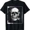 Skull Drawing Art Painting Motif T Shirt Vintage Soft Homme Designer Clothes Comfortable Stylish Stretched Fashion