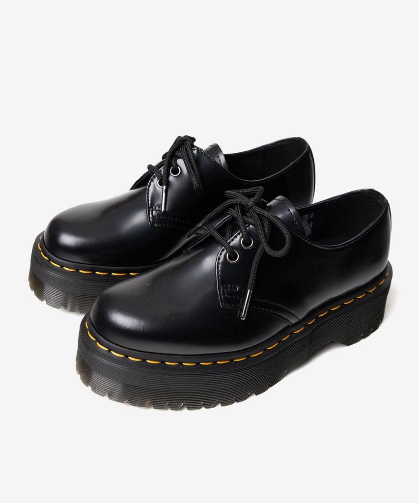 Dott. Scarpe Martens 25567001 1461 QUAD Scarpe a 3 occhielli Donna NERO Taglia 9 / Circa. 28,0 centimetri