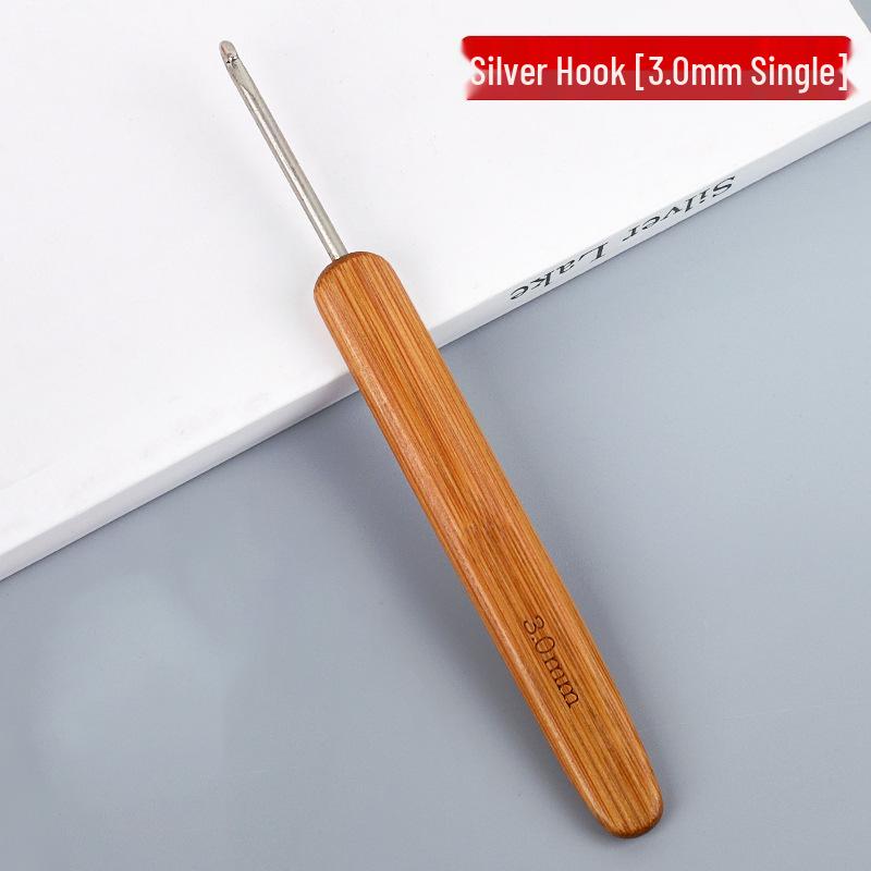 Carbonized Bamboo Handle Crochet Hook for Dreadlock Hair Extensions and Knitting