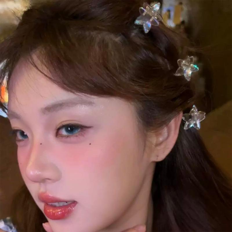 5-20Pcs Y2K Star Hair Clips Colorful Hairpins for Women Girls Plastic Retro Accessories Cute Small Clips Fashion Hair Jewelry
