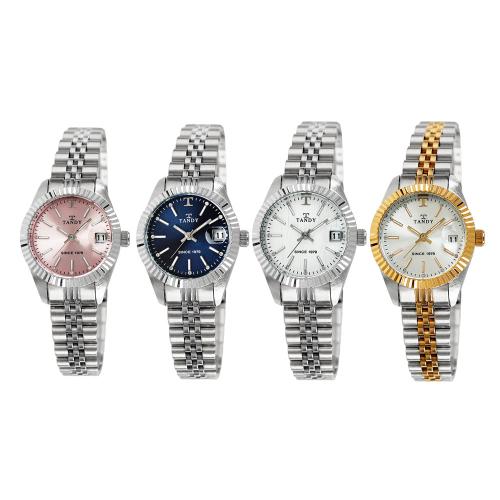 [TANDY] TANDY Luxury Women s Metal Wristwatch with Crystals T-3921F One Size