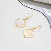 New Lying Moon Cat Star Earrings, Face Skinny Ear Hook Girl Cartoon Cute Ear Accessories