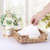 Eco Friendly Water Hyacinth Decorative Napkin Tray Handmade Storage Basket For Kitchen Bathroom Living Room