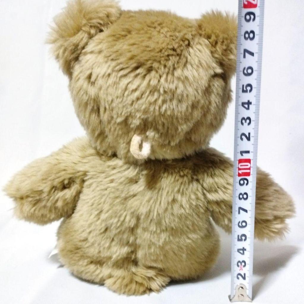 [USED] Teddy Bear House Retro Teddy Bear with Check Ribbon, Vintage