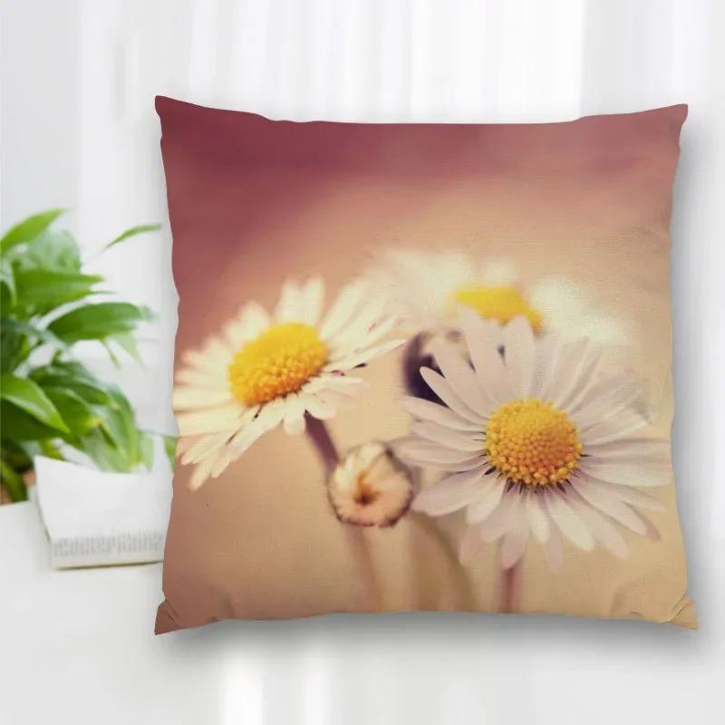 

Горячая Распродажа Лучший Подарок Цветочная Маргаритка Квадратная Декоративная Наволочка 40x40cm