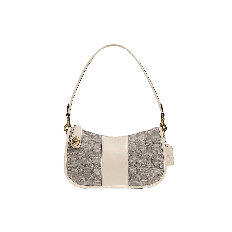 Coach Swinger Fabric With Leather Shoulder Bag, Pochette, Shoulder Bag, Crossbody Bag, Handbag Medium Women's C0721-B4SHG