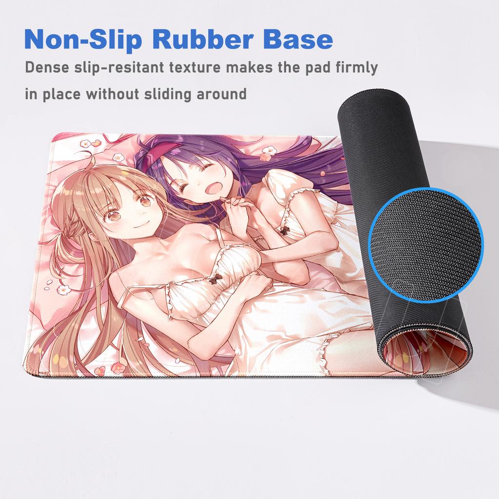 Non-slip Large E-sport Gamer Desk Carpet Hot Anime Sword Art Online SAO Mousepad XXL Kawaii Girl Asuna Yuuki Laptop Keyboard Mat