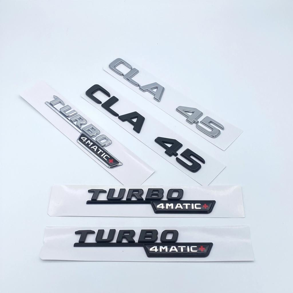 3D ABS Black Silver Letters CLA35 CLA45 Turbo 4matic+ Emblem for Mercedes Benz AMG Car Fender Trunk Rear C118 W117 Logo Sticker