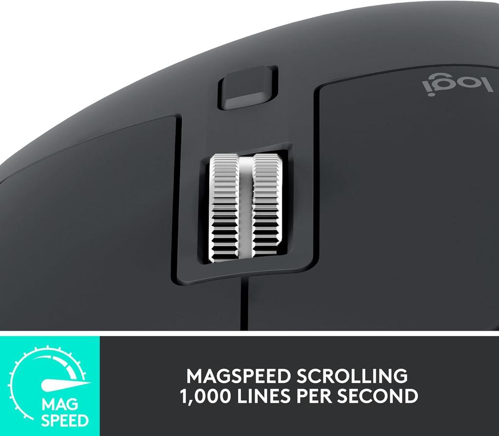 Logitech Master Series MX Master 3S Wireless Bluetooth Mouse Ergonomic Office Silent Mouse with Wireless Receiver