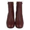 Salvatore Ferragamo Otello Leather Booties Nebbiolo