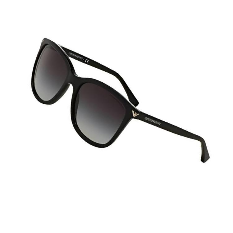 Emporio Armani Logo Design Square Sunglasses Women sunglasses Black 4060SOLE50178G