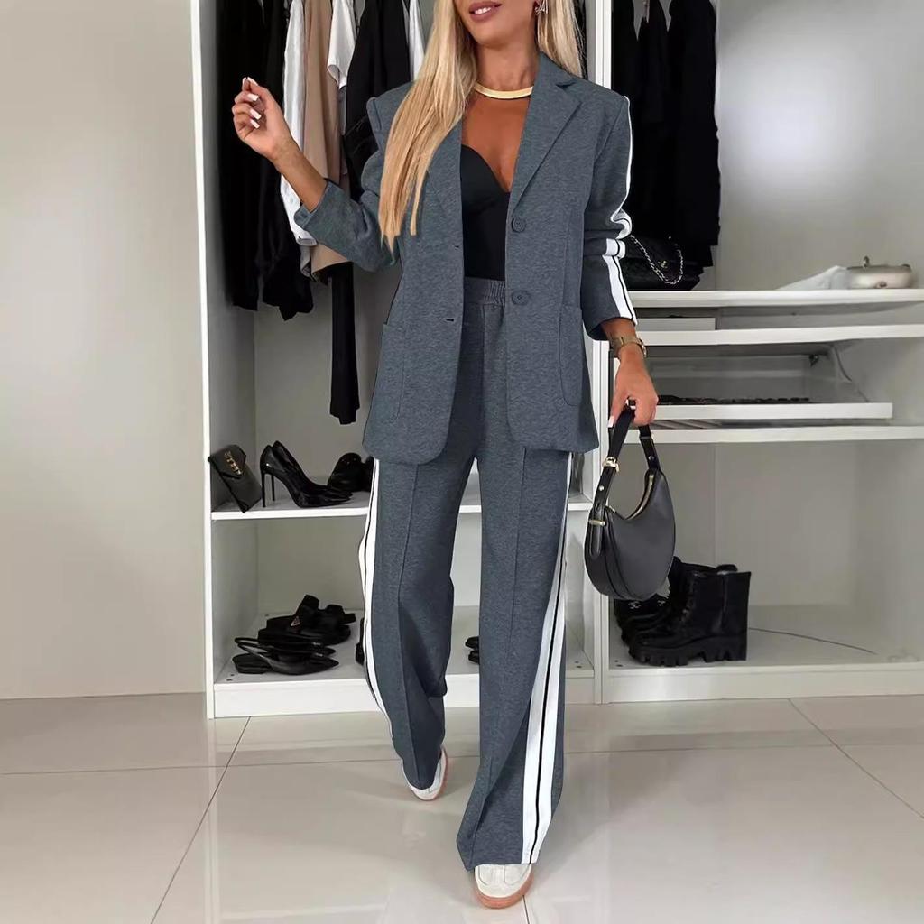 Autumn/Winter 2025 Women's Long-Sleeve Lapel Casual Suit Set
