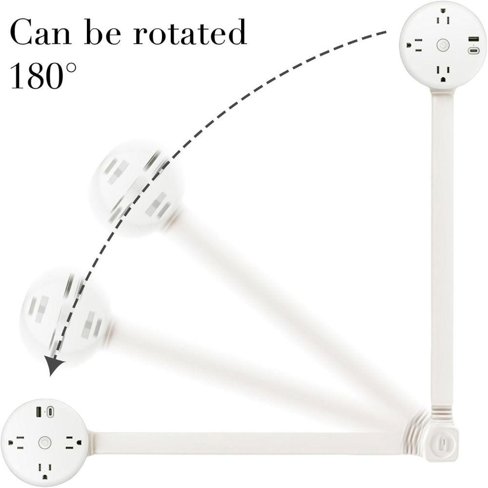 US Electrical Outlet Extender Punch-free Storage Holder For Behind Couches, Nightstands, Desks