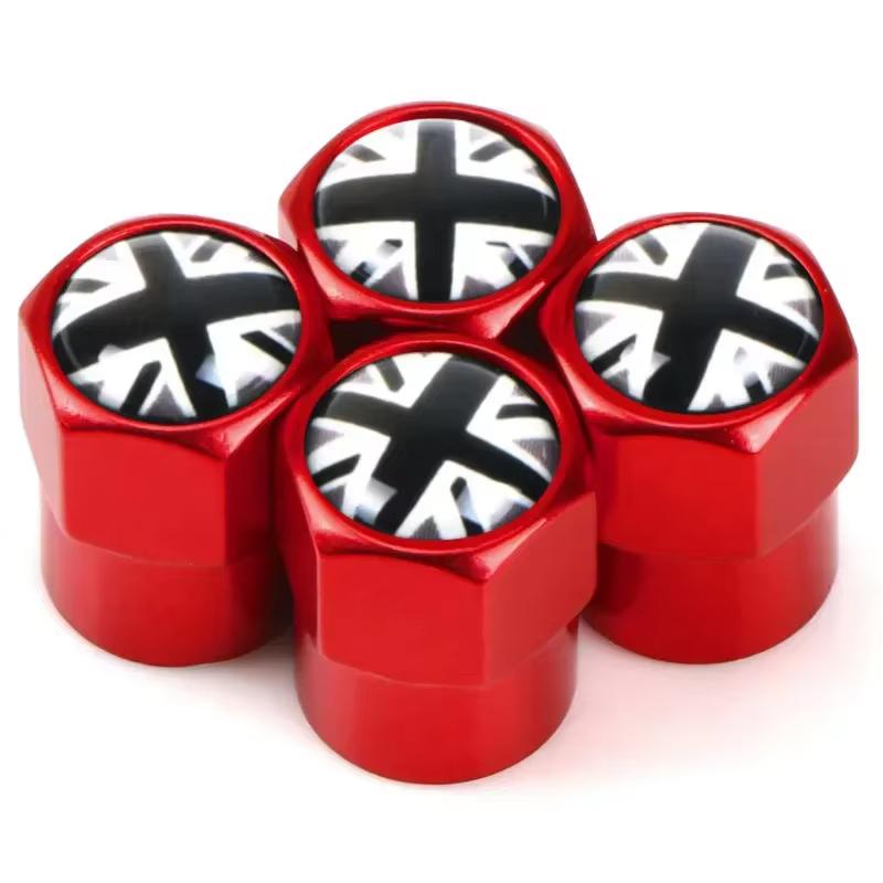 4 st Bilhjul Däckventil Stam Luftventilkåpor För MINI COOPER S JCW F56 F55 F60 R55 R56 R58 R60 R61 Auto Exteriörtillbehör