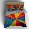 Vibrant, Textured, Radial. Bedding Duvet Cover Sets Duvet Covers Pillowcases Gifts (1 * Duvet Cover 2 * Pillowcases, Without Duvet Insert)