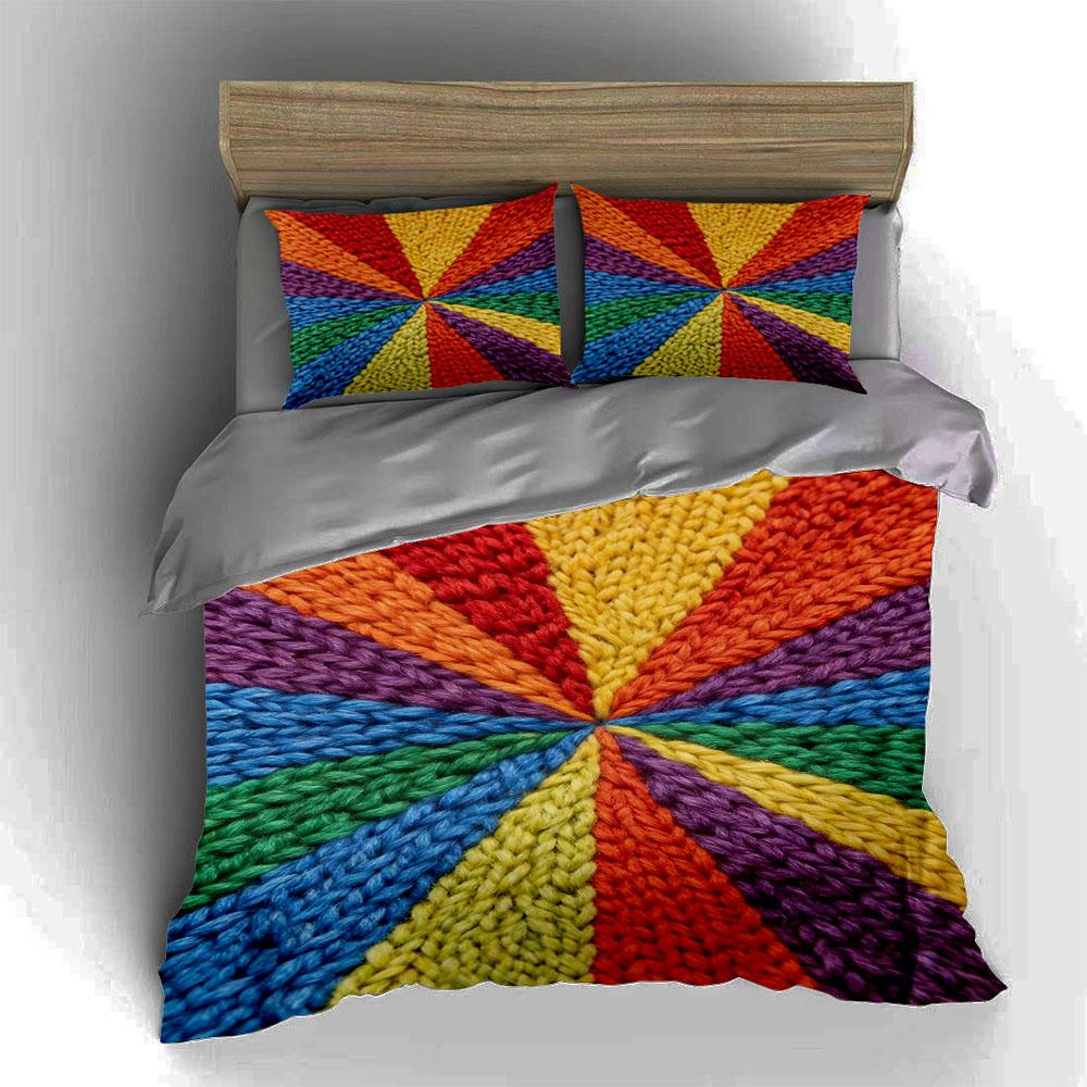 Vibrant, Textured, Radial. Bedding Duvet Cover Sets Duvet Covers Pillowcases Gifts (1 * Duvet Cover 2 * Pillowcases, Without Duvet Insert)