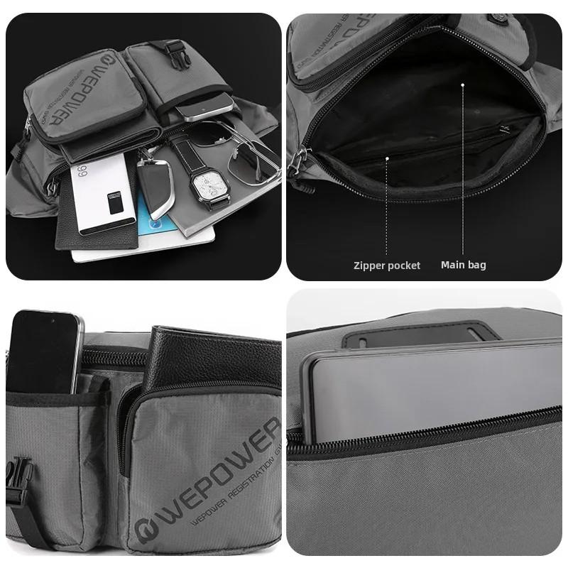 Waterproof Portable Men's Waist Bag Outdoor Sports Multi-functional Chest Bag Travel Shoulder Bag Crossbody Sling Bags