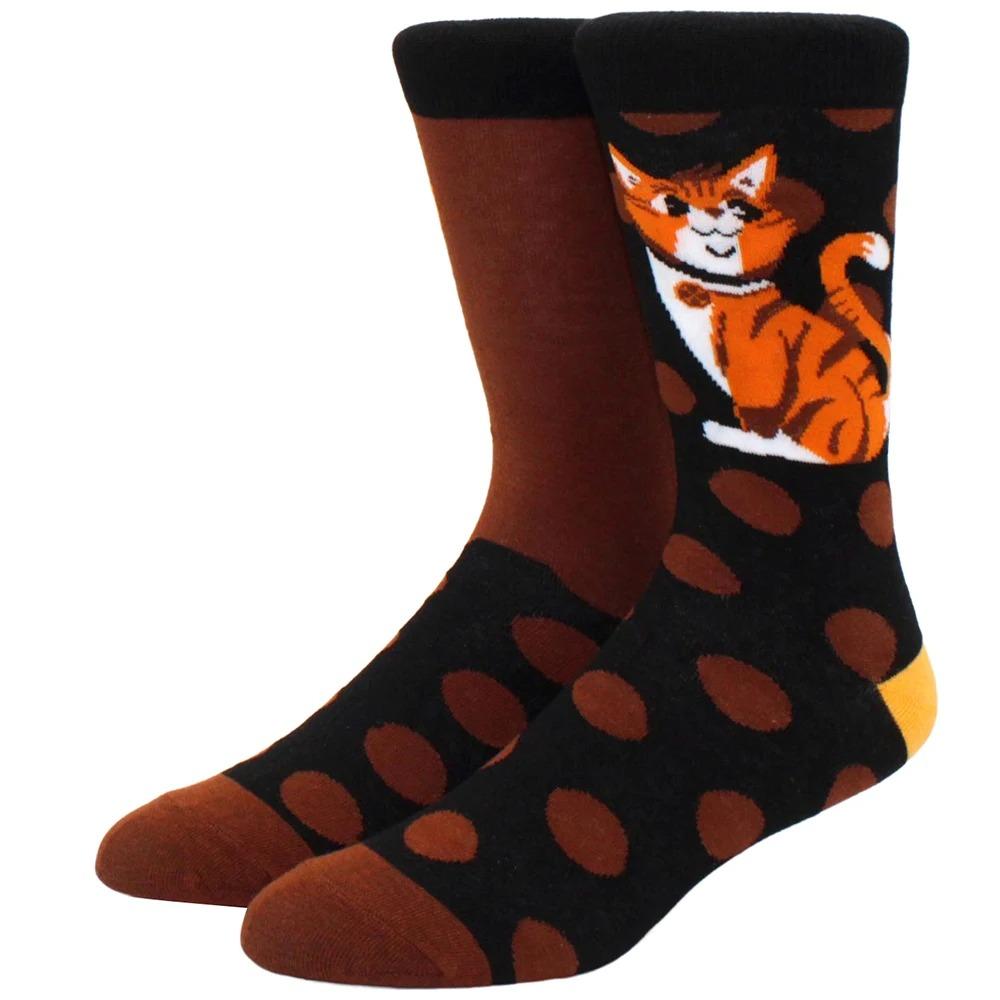 Herren Damen Socken Kreative AB Asymmetrische Baumwollsocken Mode Persönlichkeit Trend Cartoon Paar Lustige Socken Täglich Große Größe Socken