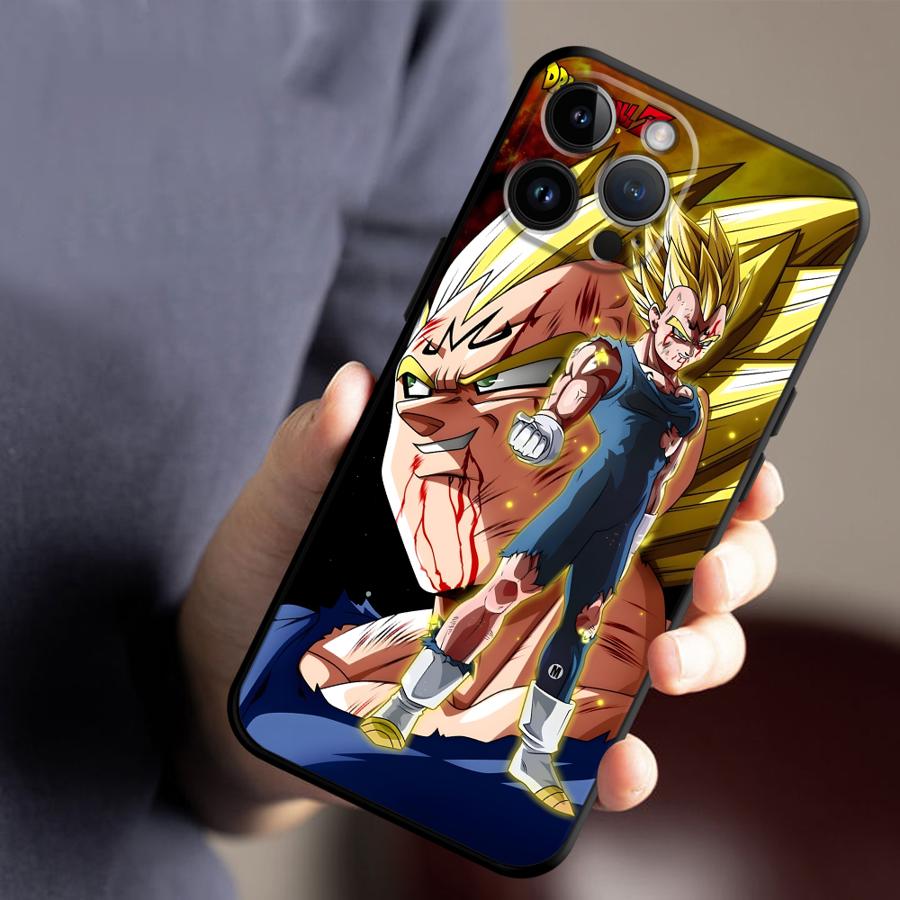 Dragon Ball Cool Saiyan Vegeta Case for iPhone 12 Mini 7 6s 13 Pro 11 16Pro Max XR 14 XS X 16e 8 Plus SE 15 Soft Cover