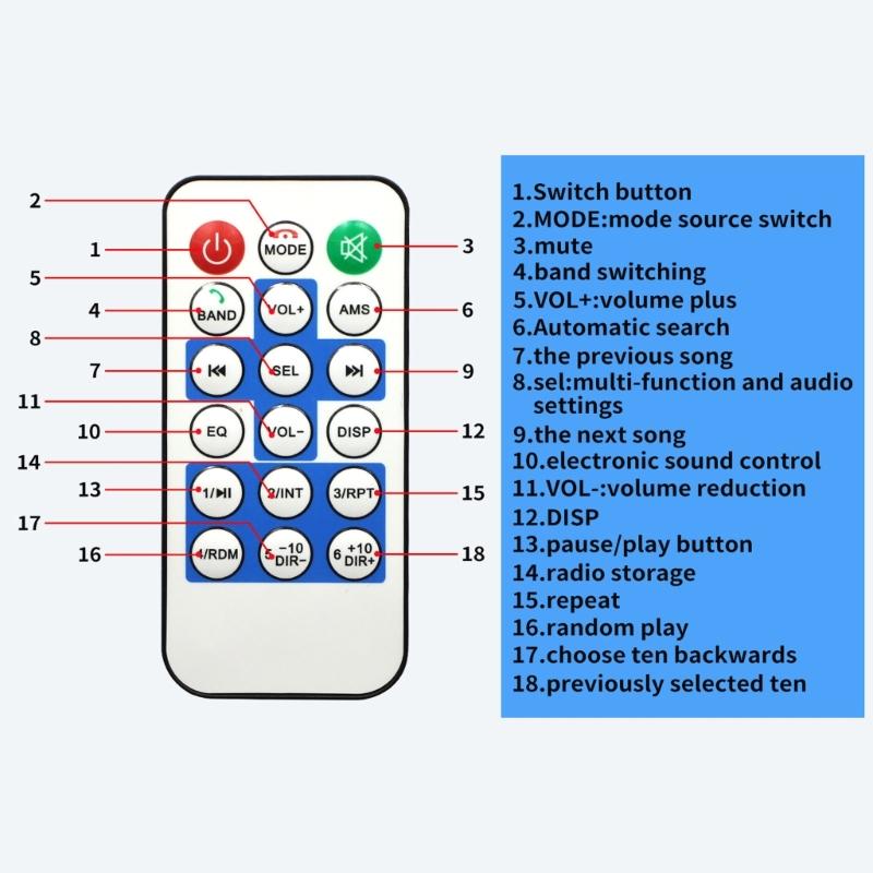 Car SUV LCD Digital Display 12V FM MP3-Player Bluetooth-compatibe USB Auto Stereo-Audio-Stereo In-dash Radio Electronics