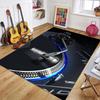 Vintage Realistic Turntable Vinyl Record Rug, Music Equipment Style Carpet, Home Decor Mat for Living Room Studio