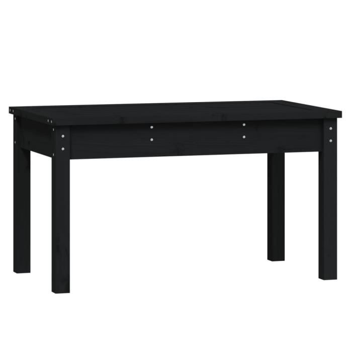 VidaXL Banc de jardin noir 80x44x45 cm bois massif de pin 824001