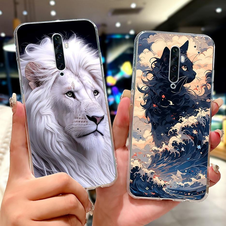 For Oppo Reno 2 Case Reno 2F 2Z Stylish Flowers Painted Cover Soft Slim Phone Case For Oppo Reno2 F Z Reno2F Reno2Z Fundas Coque