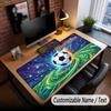 Soccer Theme Custom Mouse Pad Personalized With Name Text Customized Desk Mat For Office Home Decor