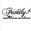 Family Where Life Begins, Love Never Ends - Black Metal Wall Sign, Iron Crafts, Hanging Wall Art, Home Décor, and Wall Sticker