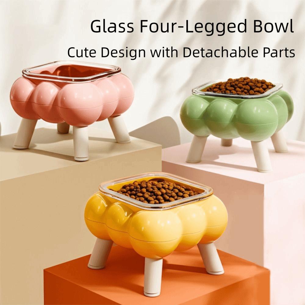 Detachable Cat Food Water Bowl Anti Vomiting Pet Four Legged Bowl Dog Feeding Station  Pet Supplies