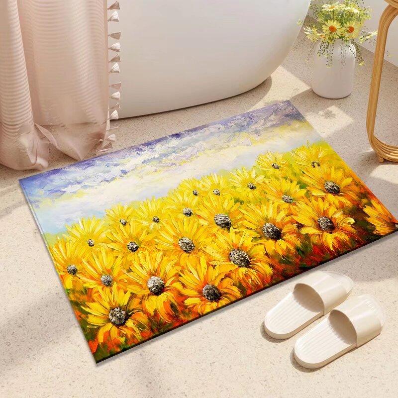 

Toilet Floor Mat Bathroom Non-Slip Absorbent Toilet Door Foot Pad Bathroom Toilet Special Carpet Diatom Mud 40x60cm15.7x23.6in