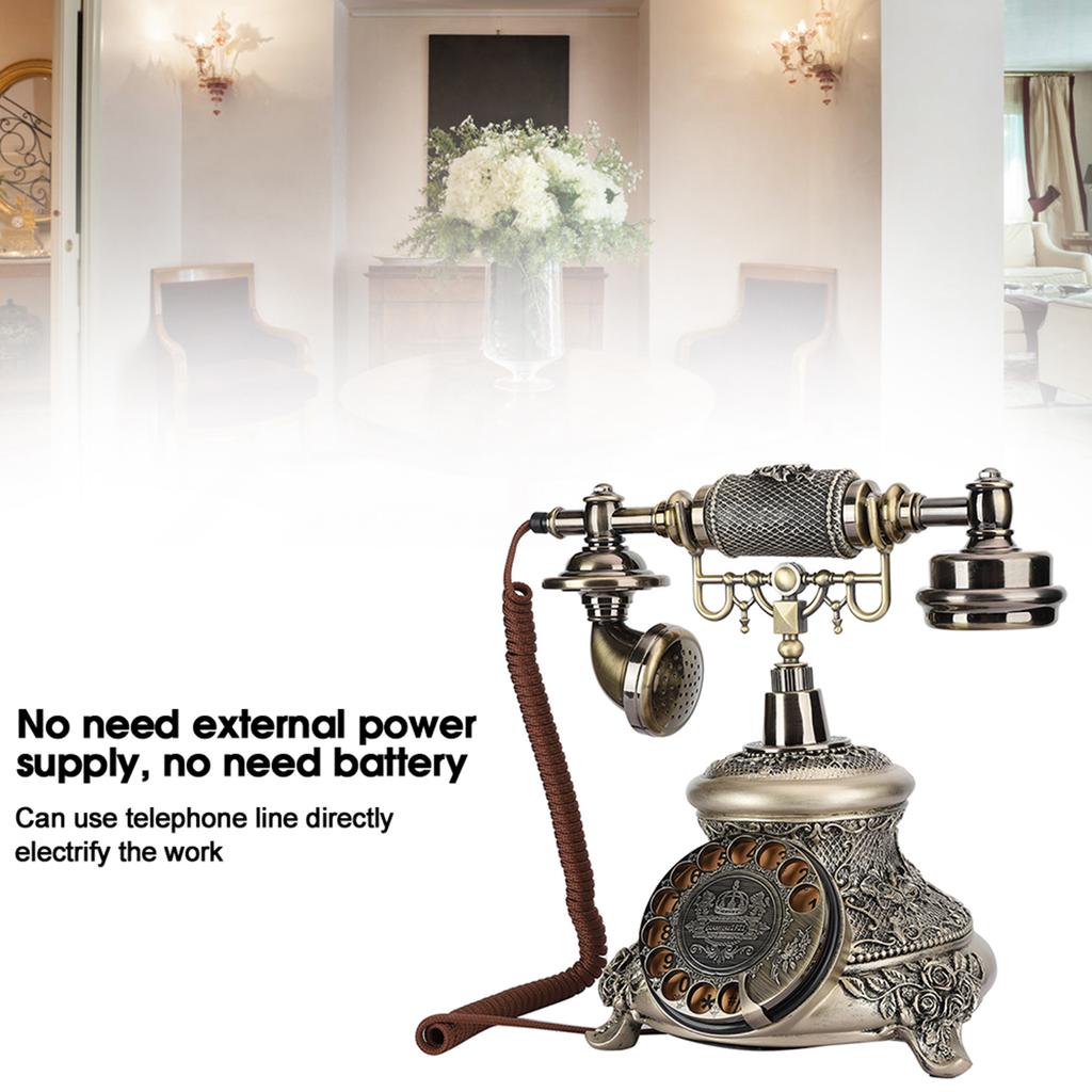 MS 5700D Resin Classical Vintage Turntable Dial Antique Rotation European Telephone