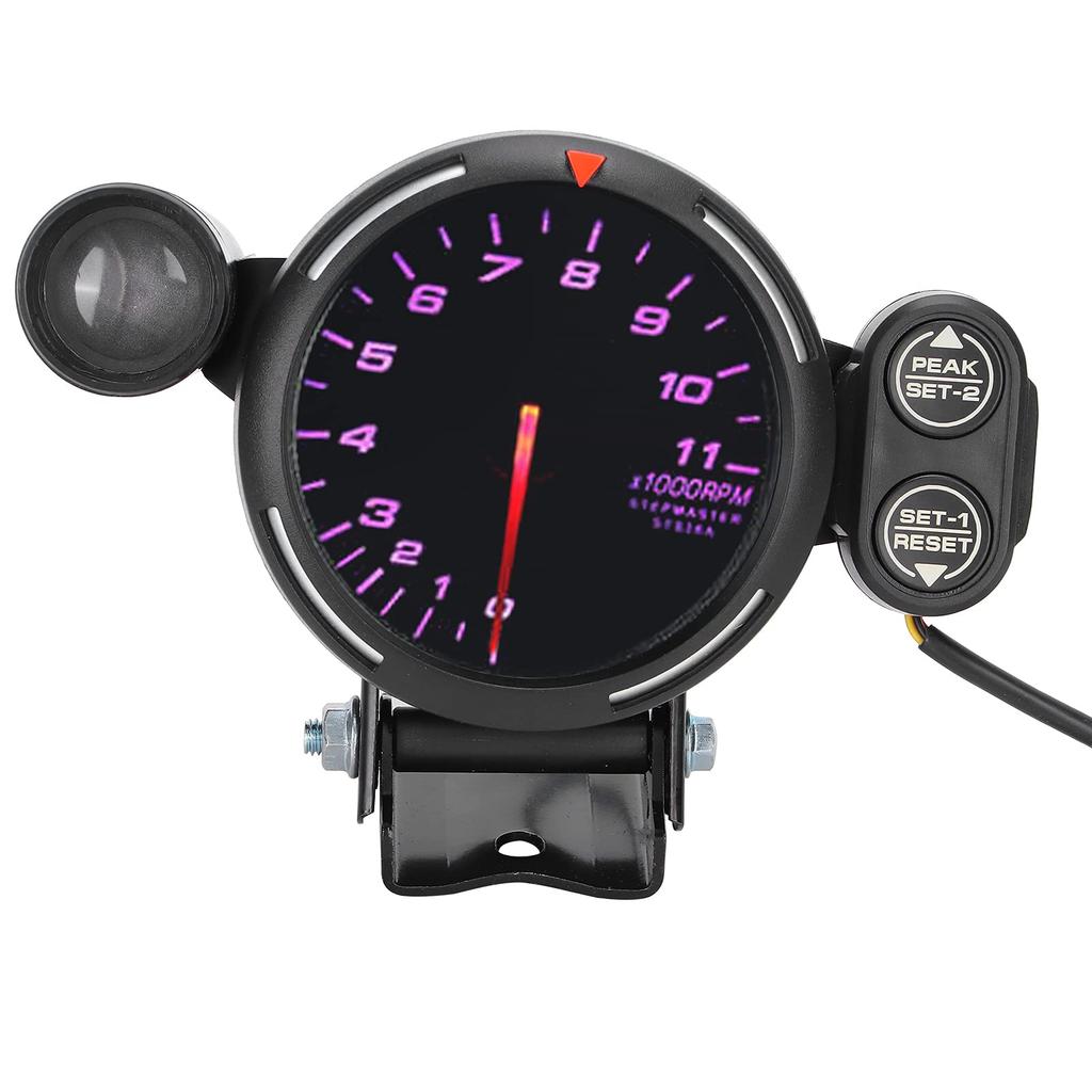 Akozon 3.15-inch 80mm Car Tachometer RPM Waterproof Gauge Meter, 7 Colors, High Sensitivity, Automotive Instrument