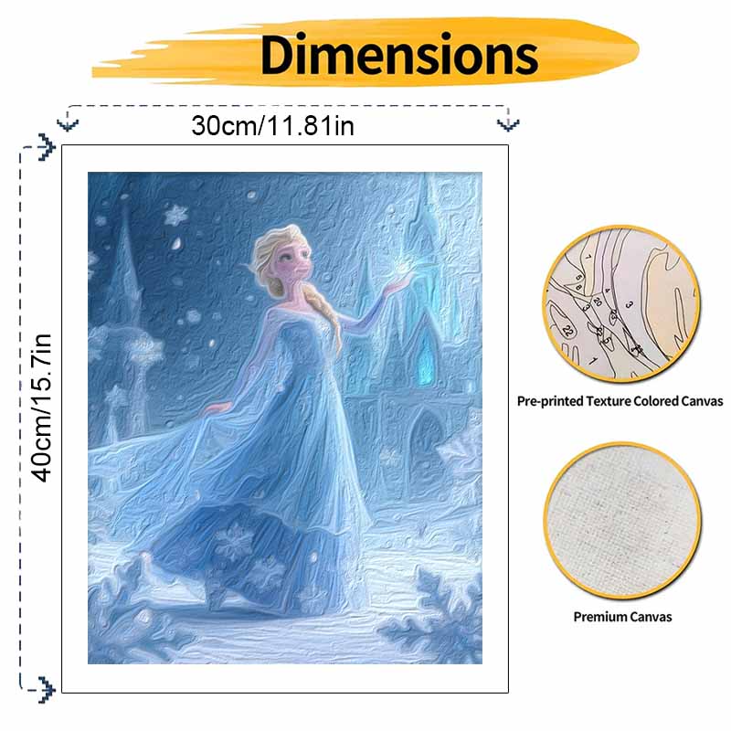 Disney Ice Queen Oil Painting Hand Painting Coloring Painting Handmade Diy Home Decoration Gift